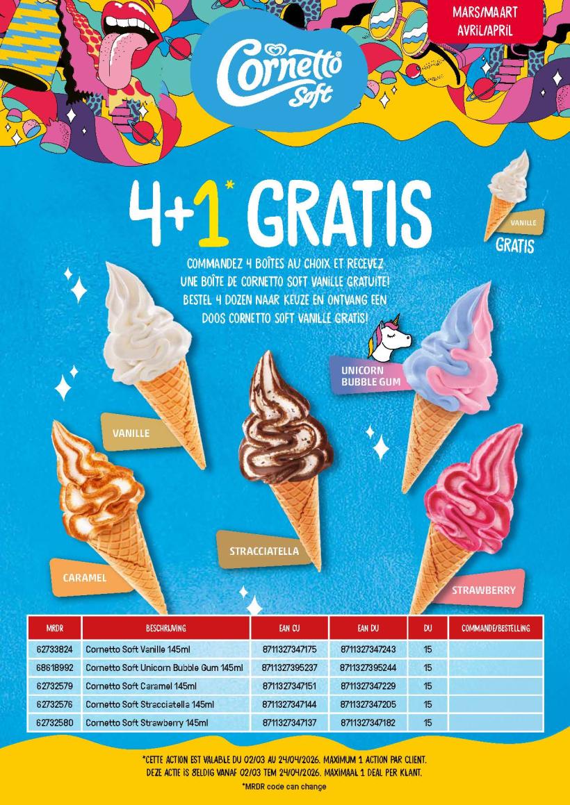 Cornetto Soft 4+1
